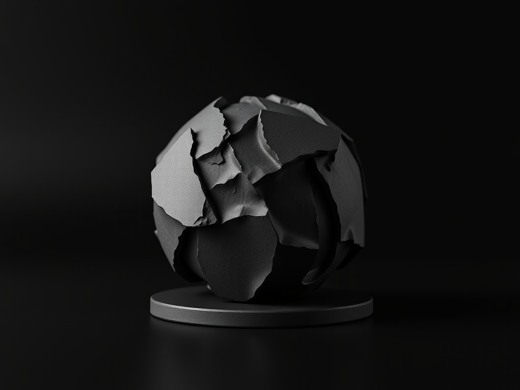 3d printed with black background